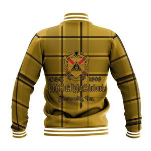 Phi Mu Alpha Sinfonia Burberr Style Baseball Jacket
