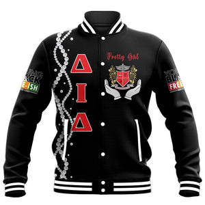 Africa Zone Jacket - Juneteenth Delta Iota Delta Pretty Girl Baseball Jacket