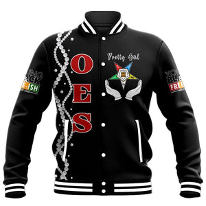 Africa Zone Jacket - Juneteenth Order Of The Eastern Star Pretty Girl Baseball Jacket