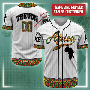 Africa Zone Baseball Jersey - Personalized Africa Team