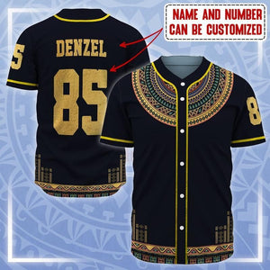Africa Zone Baseball Jersey - Personalized Dashiki