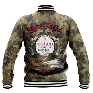 Sigma Phi Psi Camo Baseball Jackets | Africazone.store