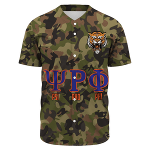 Psi Rho Phi Camo Baseball Jerseys | Africazone.store
