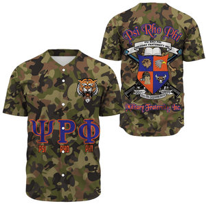 Psi Rho Phi Camo Baseball Jerseys | Africazone.store