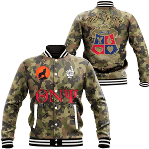 Theta Nu Psi Camo Baseball Jackets | Africazone.store
