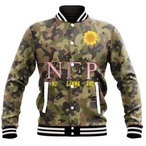 Nu Gamma Rho Camo Baseball Jackets | Africazone.store