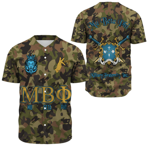 Mu Beta Phi Camo Baseball Jerseys | Africazone.store
