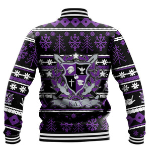 Kappa Lambda Chi Letter Christmas Baseball Jackets | Africazone.store