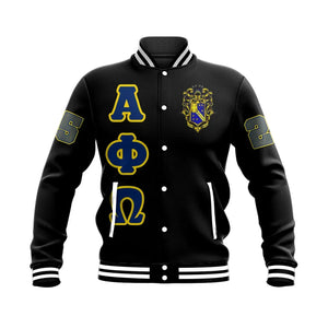 Alpha Phi Omega Letters Baseball Jacket | Africa Zone.com