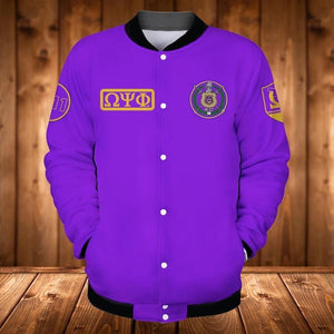 Omega Fraternity Founded 1911 Frat Baseball Jacket