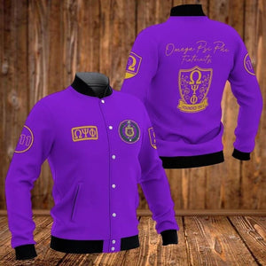 Omega Fraternity Founded 1911 Frat Baseball Jacket | Getteestore.com