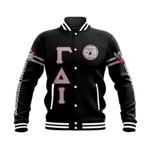 Gamma Delta Iota Letters Baseball Jacket | Africazone.store