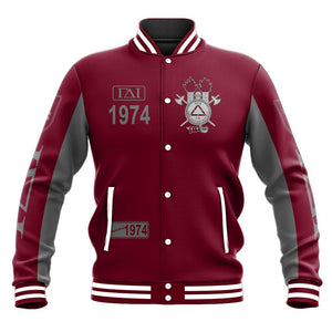 Gamma Delta Iota Frat 1974 Red Baseball Jacket