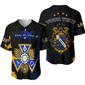 Personalised Alpha Phi Omega mix Oakleaf - APhiO Baseball Jersey