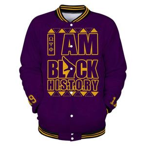 Que I Am Black History Baseball Jacket