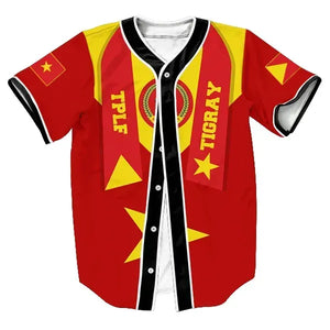 Tigray Flag Proud Red Baseball Jersey