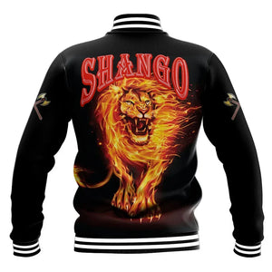 Orisha Shango Lion Fire Baseball Jacket - Yoruba