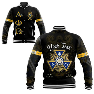 Personalised Alpha Phi Omega Baseball Jacket