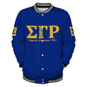 Lux Sigma Gamma Rho Diamond Poodle Baseball Jacket