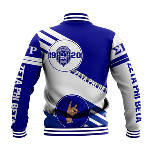 Zeta Phi Beta Swift Balls Baseball Jacket