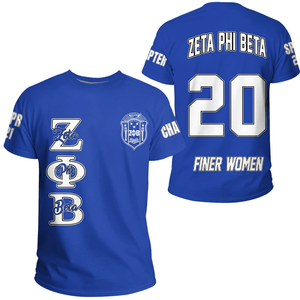 Zeta Phi Beta (Blue) T-shirt | Africazone.store