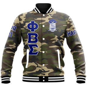 Phi Beta Sigma Camouflage Baseball Jackets | Africazone.store
