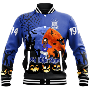 Phi Beta Sigma Halloween Baseball Jackets | Getteestore.com