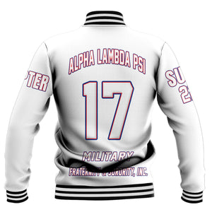 Alpha Omega Phi (White) Baseball Jackets A31 | Africazone.store