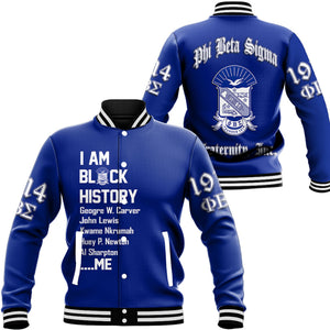 Phi Beta Sigma Black History Baseball Jackets A31 | Africazone.store