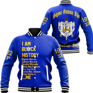 Sigma Gamma Rho Black History Baseball Jackets A31 | Africazone.store