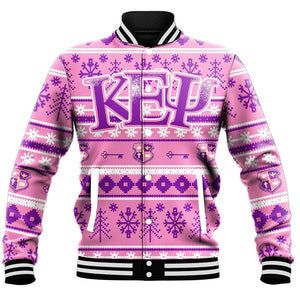 Epsilon Psi Letter Christmas Baseball Jackets | Africazone.store