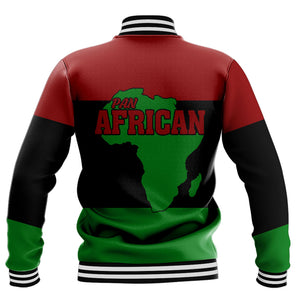 Africa Zone Baseball Jackets - Pan African Flag And Black Power A31