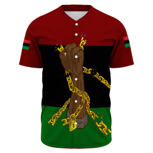 Africa Zone Baseball Jerseys - Pan African Flag And Black Power A31