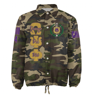 (Custom) AfricaZone Jacket - Omega Psi Phi Camouflage Crossing Jacket A31 | Africazone.store