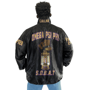 (Custom) AfricaZone Jacket - Omega Psi Phi Fraternity Lamp Crossing Jacket A31 | Africazone.store