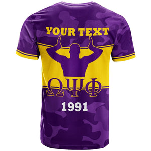 Africazone T-Shirt - Personalized Omega Psi Phi T-Shirt - Camo Version J5 | Africazone.store