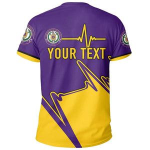 Africazone T-Shirt - Personalised Heartbeat Omega Psi Phi Tee J5 | Africazone.store