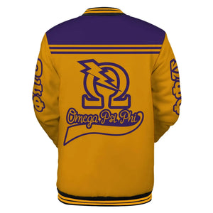 AfricaZone Jacket - Omega Psi Phi Yellow Thunder 1911 Baseball Jacket J5 | Africazone.store