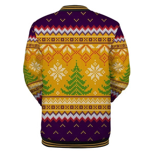 AfricaZone Jacket - Lux Man Omega Psi Phi Christmas Baseball Jacket J5 | Africazone.store