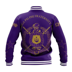 AfricaZone Jacket - Omega Psi Phi Fraternity Baseball Jacket J5 | Africazone.store9 | Africazone.store
