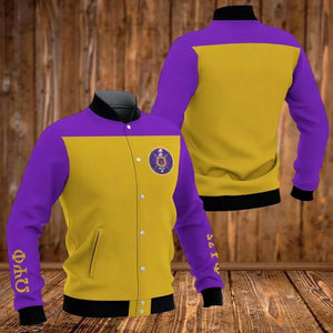 AfricaZone Greek Life Jacket - Simple Omega Psi Phi Baseball Jacket J5 | Africazone.store