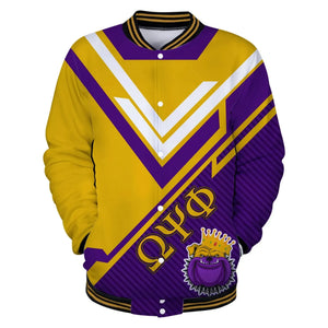 AfricaZone Jacket - Omega Psi Phi Modern Style Baseball Jacket J5 | Africazone.store