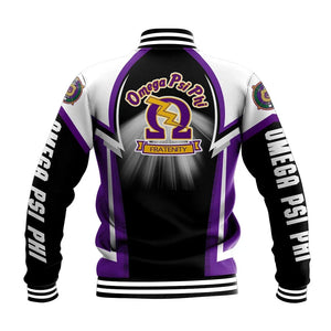 AfricaZone Jacket - Shining Omega Psi Phi Baseball Jacket J5 | Africazone.store