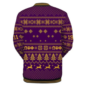 AfricaZone Jacket - Omega Psi Phi Led Lights Christmas Baseball Jacket J5 | Africazone.store