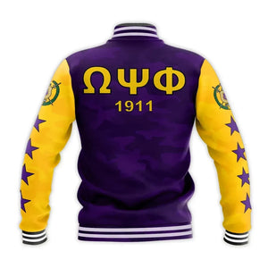 AfricaZone Jacket - Omega Psi Phi Omega Psi Phi Legend Baseball Jacket J5 | Africazone.store