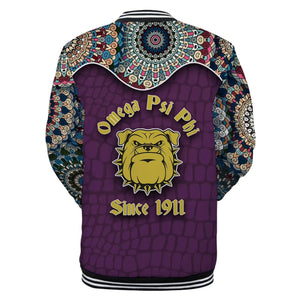 AfricaZone Jacket - Omega Psi Phi Mandala Baseball Jacket J5 | Africazone.store
