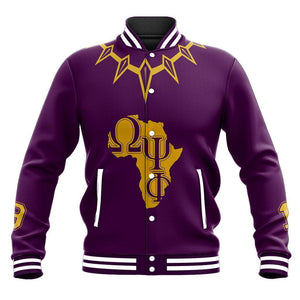 AfricaZone Jacket - Omega Psi Phi Africa Black Panther Baseball Jacket J5 | Africazone.store