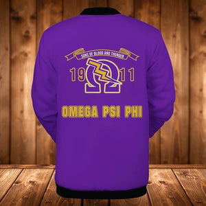 AfricaZone Greek Life Jacket - FIETTS 1911 Omega Psi Phi Baseball Jacket J5 | Africazone.store