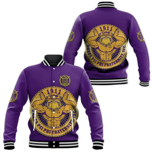 AfricaZone Jacket - Omega Psi Phi Fraternity Que Dog Vibes Baseball Jacket J5 | Africazone.store