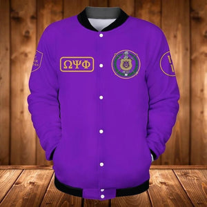 AfricaZone Greek Life Jacket - Invictus Omega Psi Phi Baseball Jacket J5 | Africazone.store